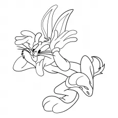 Teasing Bugs Bunny Coloring Page