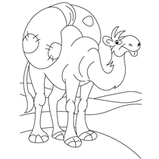 Camel With Goods coloring page