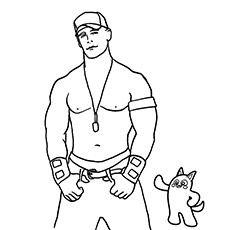 Catcheur John Cena pour imprimer coloring page