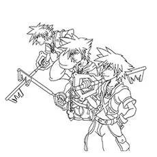 3d kingdom Hearts coloring pages