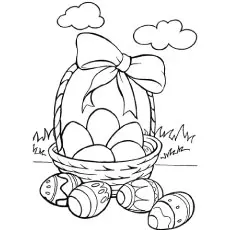 Colorful Easter Basket coloring page
