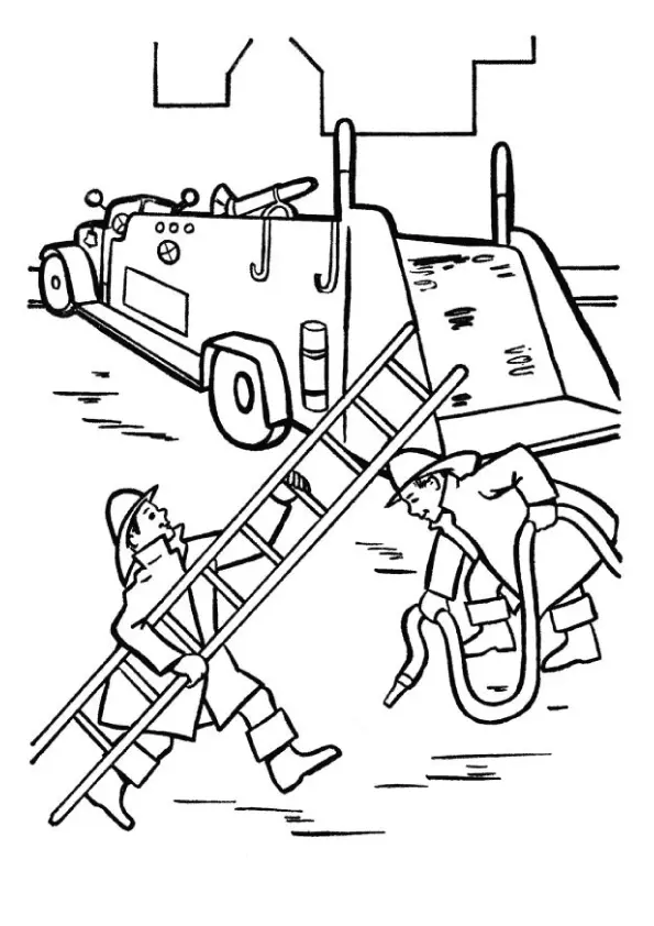 fire-truck-with-firemen-in-action-printable-coloring-page