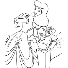 princess cinderella coloring page