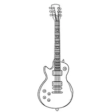 How To Draw A Electric Guitar coloring page