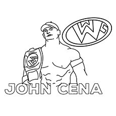 John Cena catch coloring page