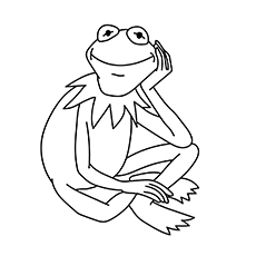 Kermit the frog coloring page