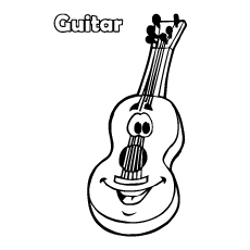 Music Guitar coloring page