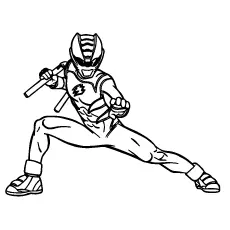 Side Pose Coloring Pages Of Power Ranger