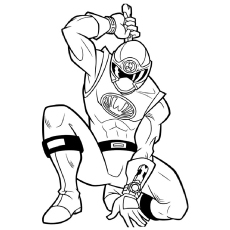 Power Ranger Sitting Position coloring Pages