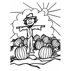 Pumpkin halloween sun coloring page_image