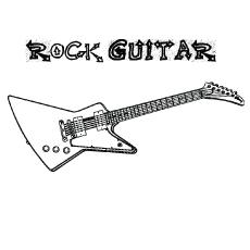 guitar printable coloring pages