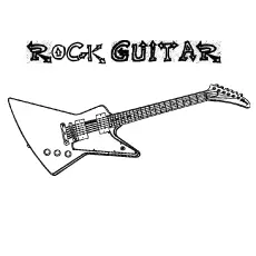 Rock Guitar coloring page