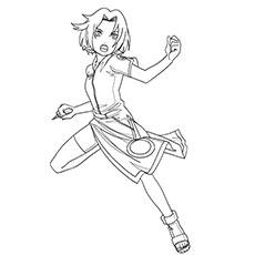 Naruto sakura ability coloring page