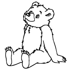 printable seated panda bear coloring page