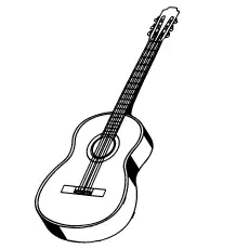 Simple Guitar coloring page