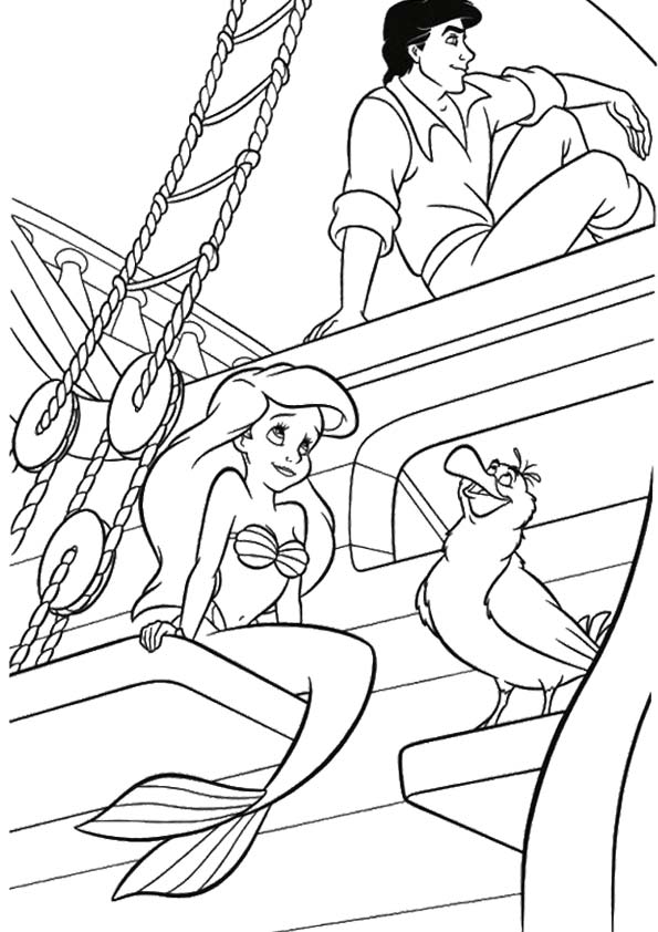 spying-on-eric-little-mermaid-coloring-pages