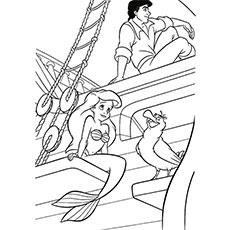 little mermaid free coloring pages