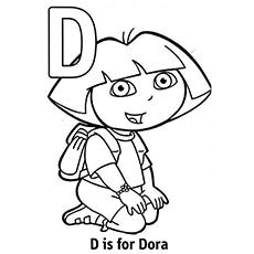 dora abc coloring pages