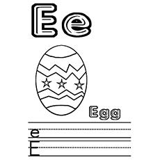 E or e is for Egg Coloring Pages