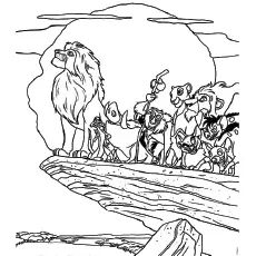 Jungle Folks Picture of The Lion King Coloring Sheet