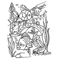 The Underwater Castle coloring page