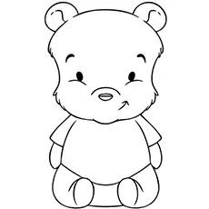 The Baby Pooh Bear coloring page