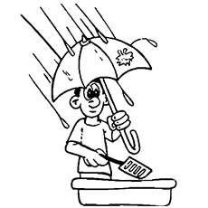 Boy in a Boat Coloring Pages