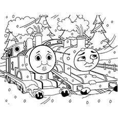 Donald and Douglas Train Coloring Page