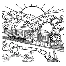 The Duck Character for Thomas the Train Coloring Pages_image
