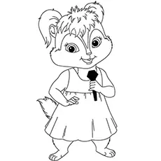 The eleanor Alvin and the Chipmunks coloring pages_image