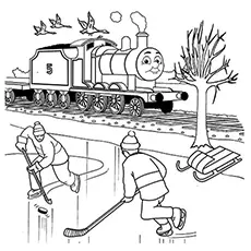 The James Coloring Page from Thomas the Train_image