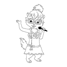 Coloring page of Jeanette Miller from Alvin And The Chipmunks