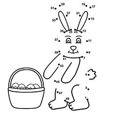 Let Us Draw Bunny With Lovely Egg coloring page