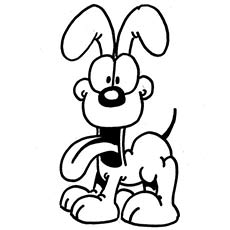 The Odie from Garfield coloring page