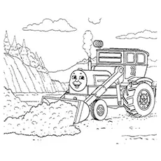 Coloring Pages of Oliver The Excavator