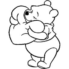 The Pooh Bear loves everyone coloring Page