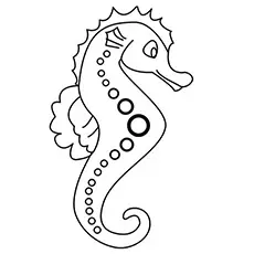 the ride on a seahorse coloring page
