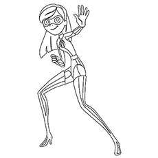 The Incredibles violet parr in action Coloring Pages