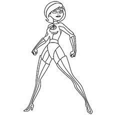 Coloring Pages Of Young Girl From the Incredibles