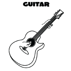 Tuning Guitar coloring page