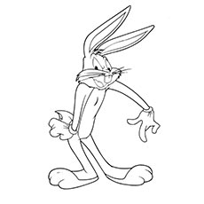 Warner Bros Bugs Bunny Coloring Page