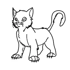 A warrior cat coloring page