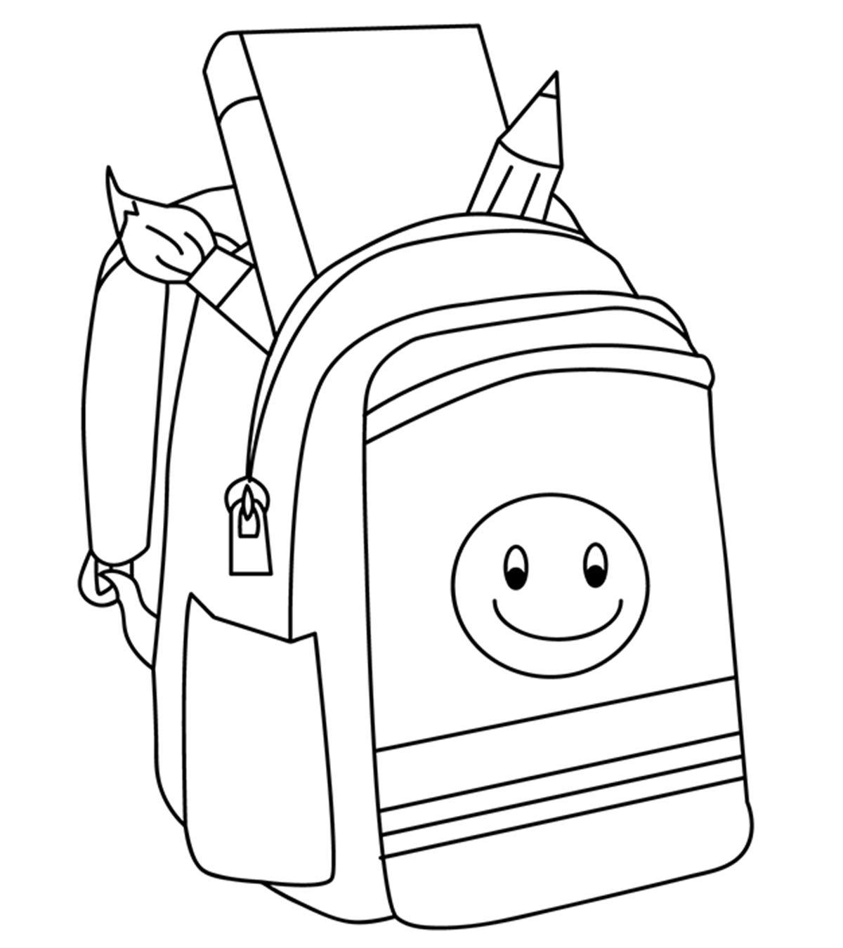school bag coloring pages