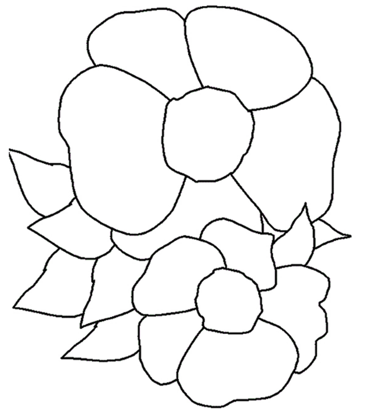 rose outlines for coloring