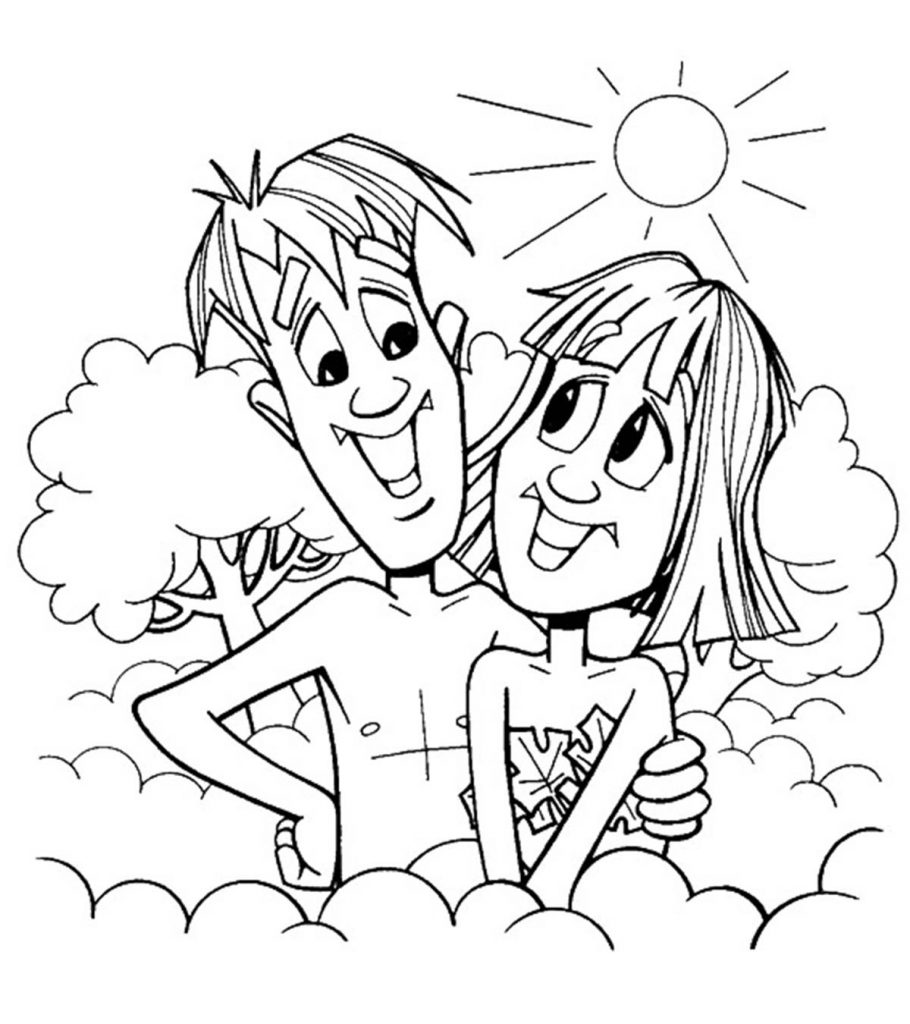 Top 25 FreePrintable Adam And Eve Coloring Pages Online