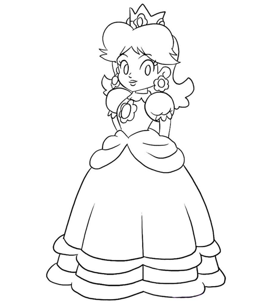 Princess Peach Printable Coloring Pages