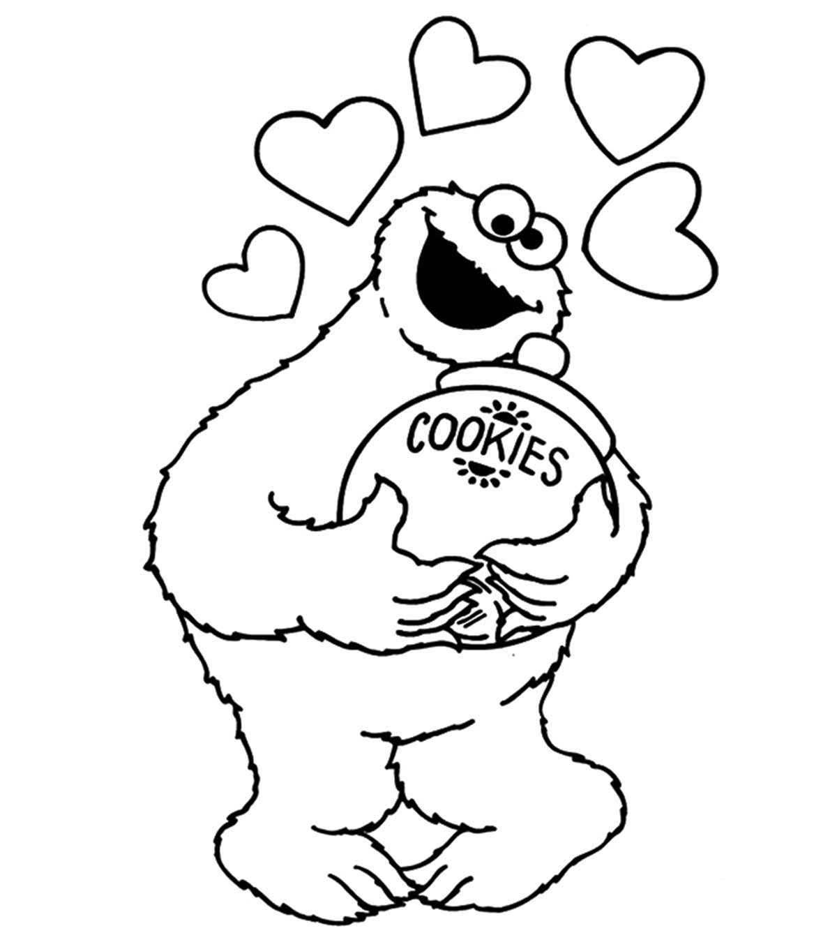 Download Top 25 Free Printable Cookie Monster Coloring Pages Online