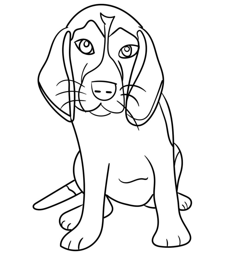 Baby Dog Printable Coloring Pages