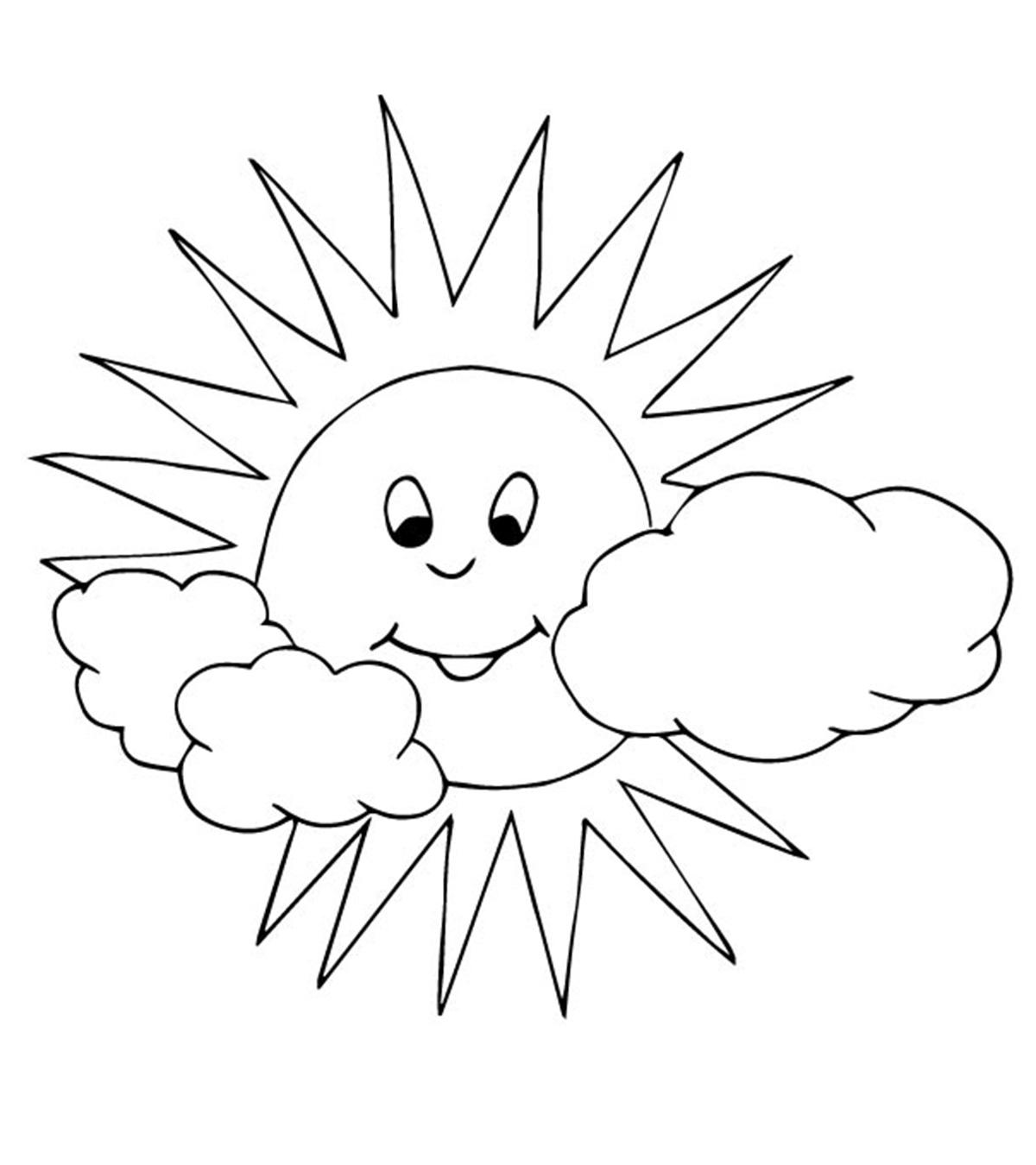 Sun coloring pages to download and print for free