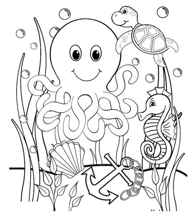 Sea Life Coloring Pages Free 4